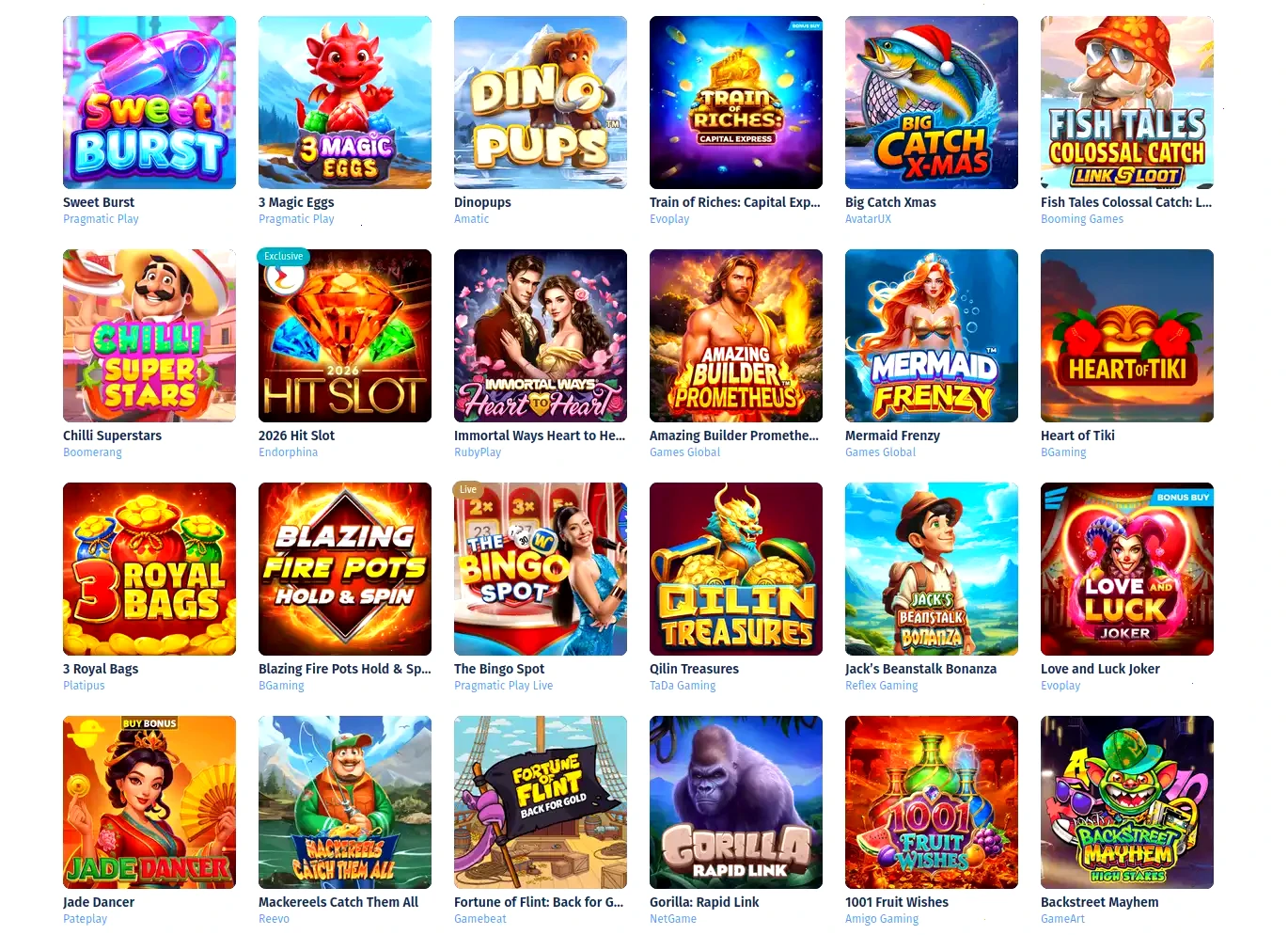 Players Palace mobile casino interface showing slot games on smartphone